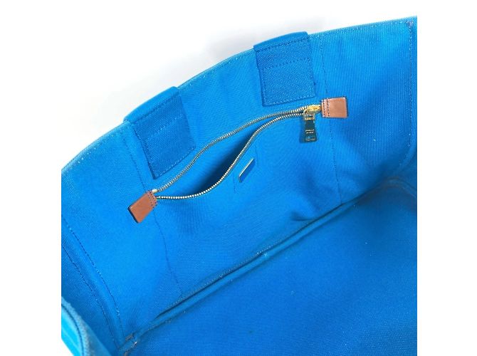 Tote Bolso Logo Canapa de Prada Blanco Azul - vista 14