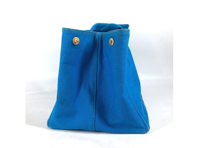 Tote Bolso Logo Canapa de Prada Blanco Azul - vista 4