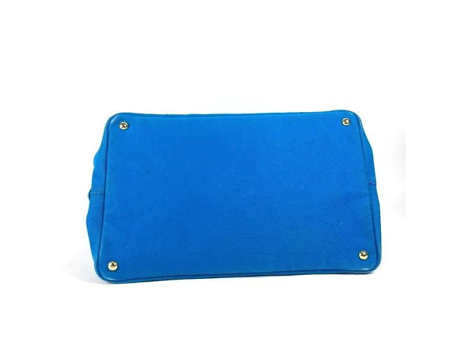 Tote Bolso Logo Canapa de Prada Blanco Azul - vista 5