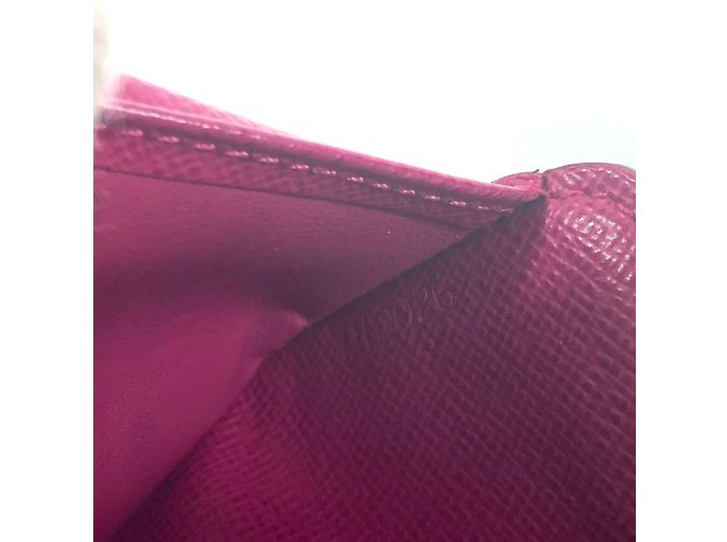 Billetera compacta con cremallera perforada Monogram Louis Vuitton Castaño Rosa Fucsia - vista 18