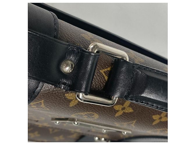 Borsa Rally Monogram Macassar di Louis Vuitton Marrone Nero Monogramma - vista 11