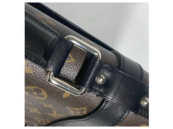 Borsa Rally Monogram Macassar di Louis Vuitton Marrone Nero Monogramma - vista 12