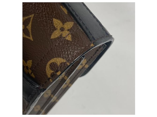 Borsa Rally Monogram Macassar di Louis Vuitton Marrone Nero Monogramma - vista 14