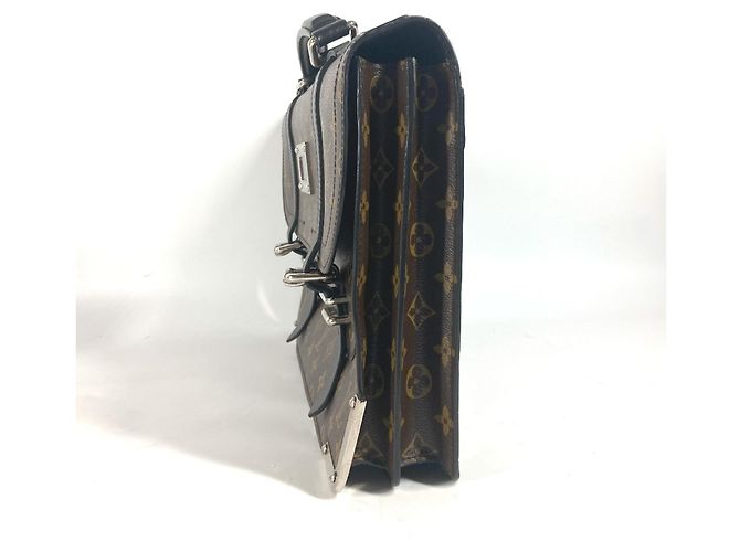 Borsa Rally Monogram Macassar di Louis Vuitton Marrone Nero Monogramma - vista 4