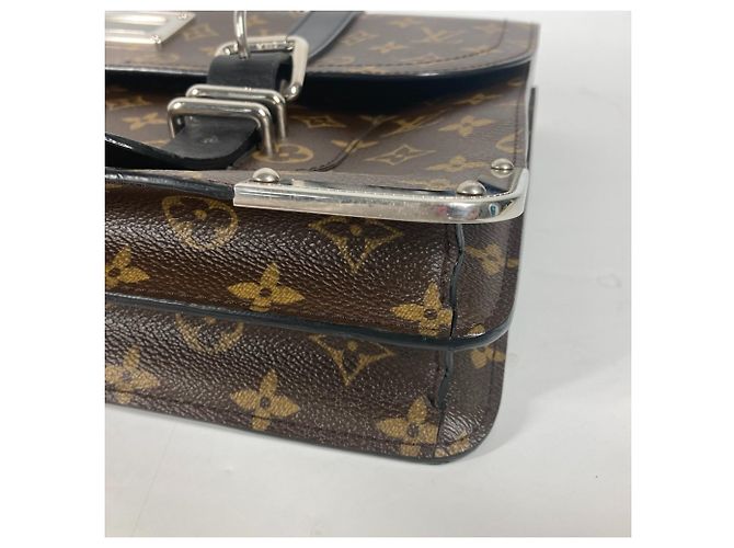 Borsa Rally Monogram Macassar di Louis Vuitton Marrone Nero Monogramma - vista 6
