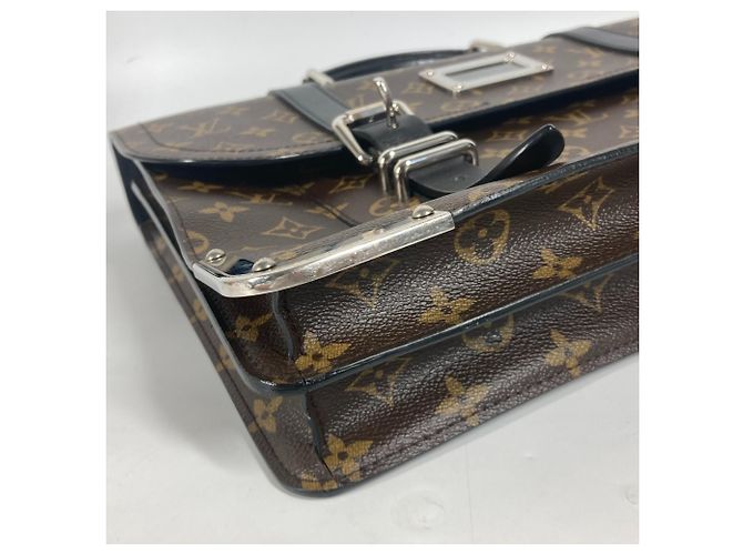 Borsa Rally Monogram Macassar di Louis Vuitton Marrone Nero Monogramma - vista 7
