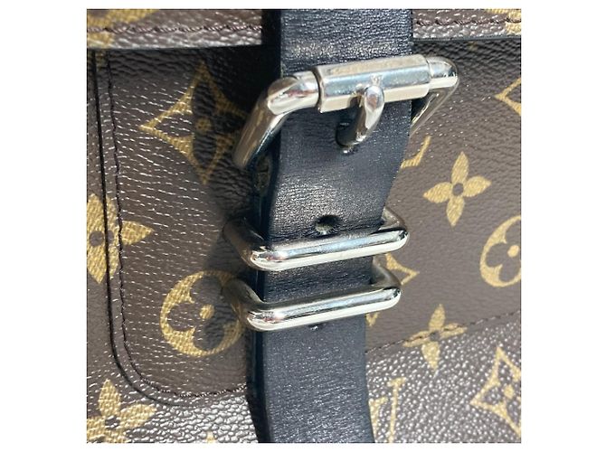 Borsa Rally Monogram Macassar di Louis Vuitton Marrone Nero Monogramma - vista 9