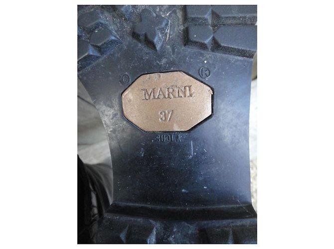 Stivali biker Marni in pelle nera Nero - vista 6