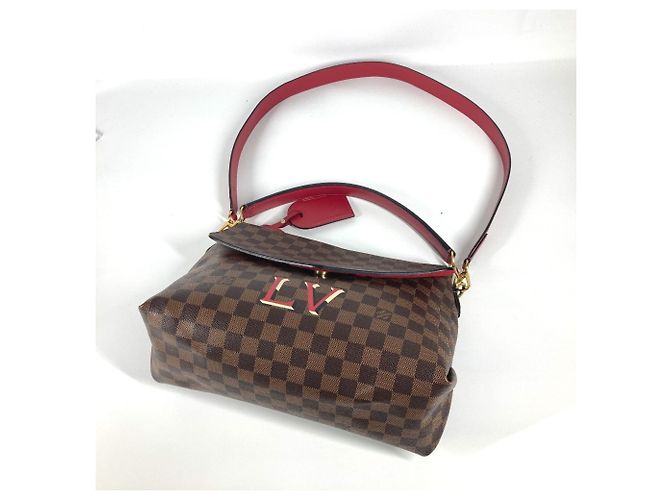 Borsa Tote Louis Vuitton Damier Bobur Scarlet Marrone Rosso Damier ebene - vista 11
