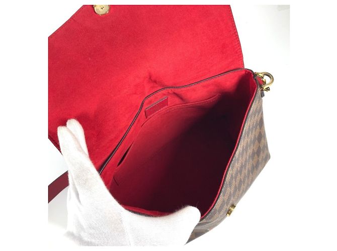 Borsa Tote Louis Vuitton Damier Bobur Scarlet Marrone Rosso Damier ebene - vista 13