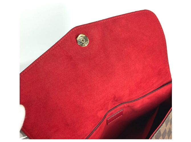 Borsa Tote Louis Vuitton Damier Bobur Scarlet Marrone Rosso Damier ebene - vista 18