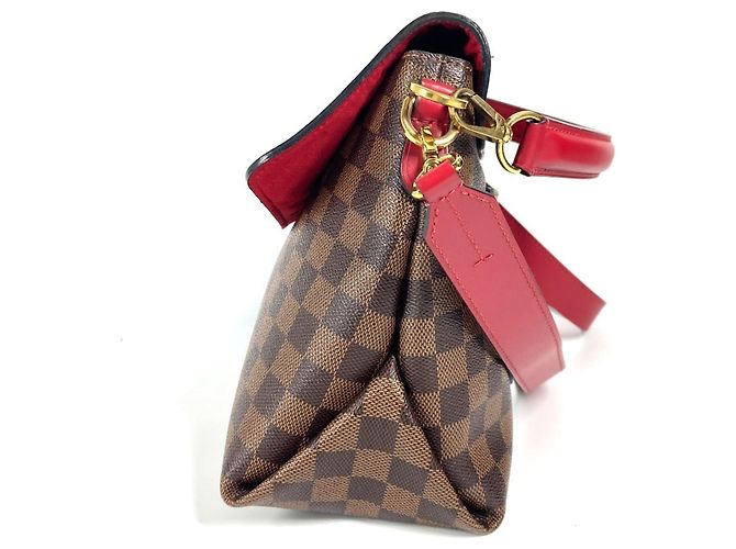 Borsa Tote Louis Vuitton Damier Bobur Scarlet Marrone Rosso Damier ebene - vista 3