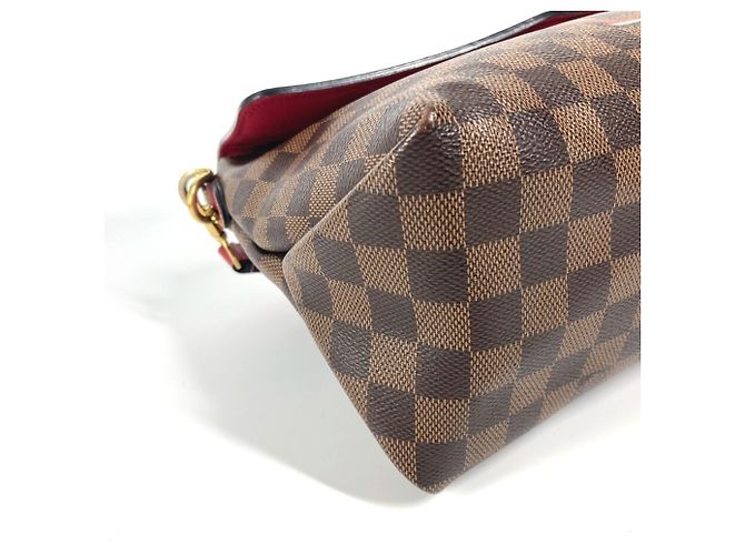Borsa Tote Louis Vuitton Damier Bobur Scarlet Marrone Rosso Damier ebene - vista 7