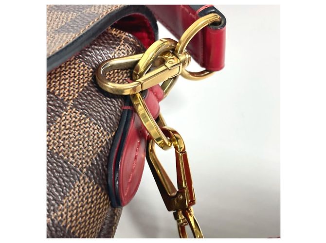 Borsa Tote Louis Vuitton Damier Bobur Scarlet Marrone Rosso Damier ebene - vista 8