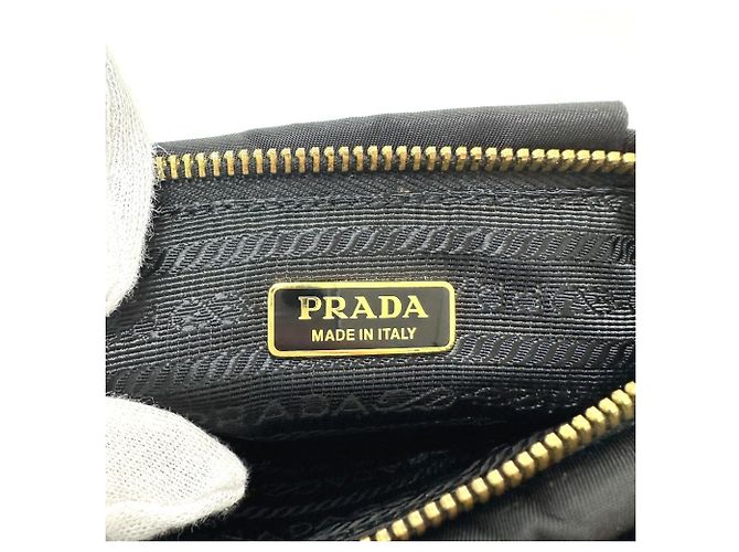 Ribbon Pochette con tracolla in nastro logo Prada 1N1422 Nero - vista 10