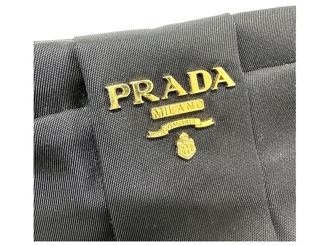 Ribbon Pochette con tracolla in nastro logo Prada 1N1422 Nero - vista 6
