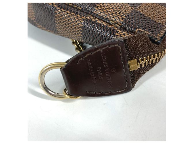 Borsa Accessorio Mini Pochette Damier T&B Louis Vuitton Marrone Rosso Damier ebene - vista 11
