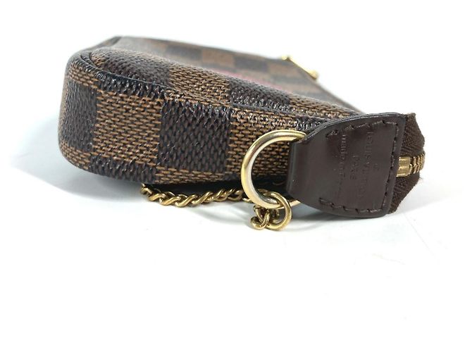 Borsa Accessorio Mini Pochette Damier T&B Louis Vuitton Marrone Rosso Damier ebene - vista 3