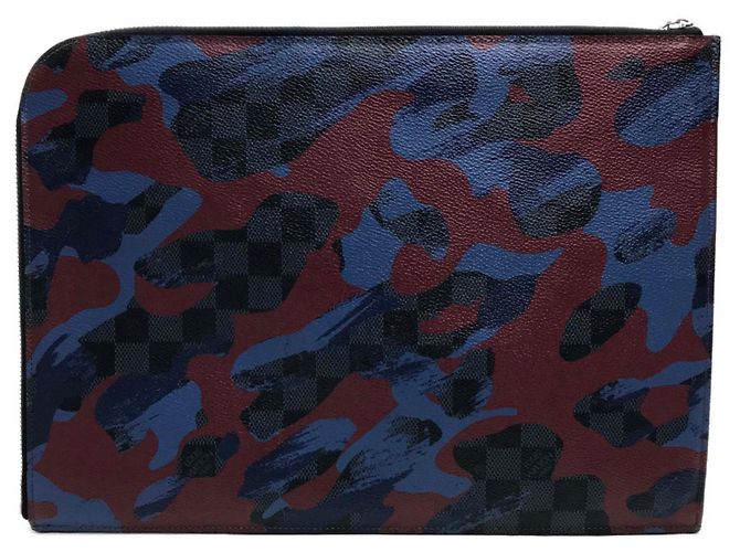 Borsa Pochette Jour GM Camouflage Damier Cobalt Louis Vuitton - vista 3