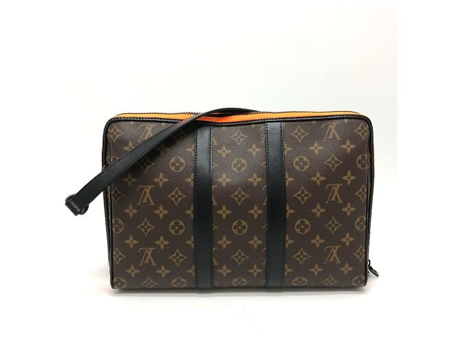 Borsa Pouch Keepall Monogram Louis Vuitton Marrone Monogramma - vista 2