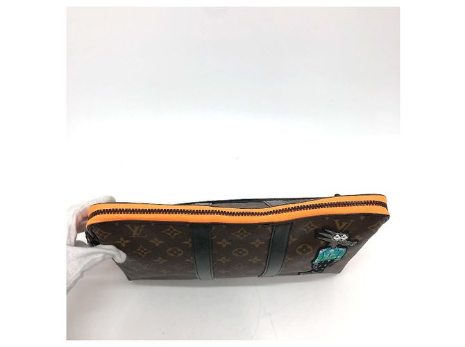 Borsa Pouch Keepall Monogram Louis Vuitton Marrone Monogramma - vista 3