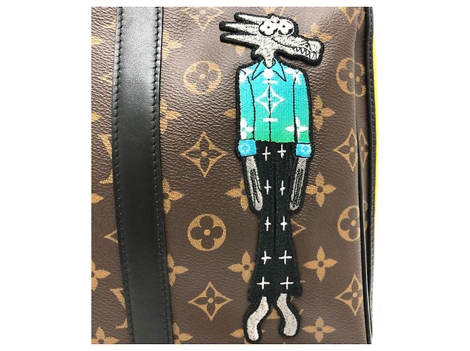 Borsa Pouch Keepall Monogram Louis Vuitton Marrone Monogramma - vista 4
