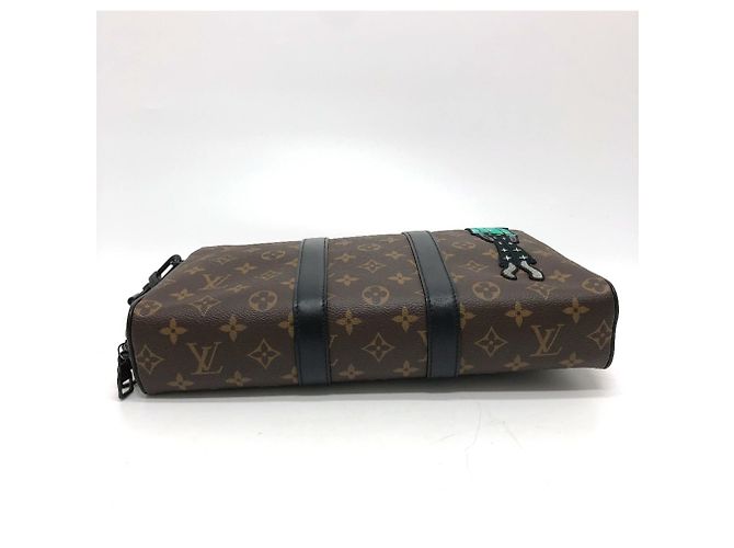 Borsa Pouch Keepall Monogram Louis Vuitton Marrone Monogramma - vista 6