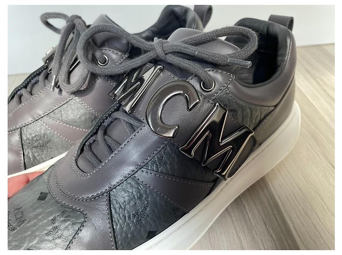MCM Herren Sneaker aus Leder Grau - Ansicht 10