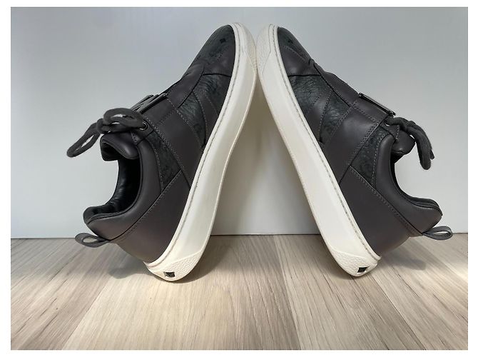 MCM Herren Sneaker aus Leder Grau - Ansicht 5