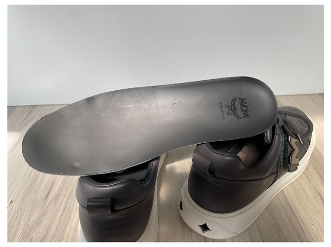 MCM Herren Sneaker aus Leder Grau - Ansicht 7