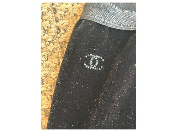 Chanel Samtleggings Schwarz - Ansicht 3