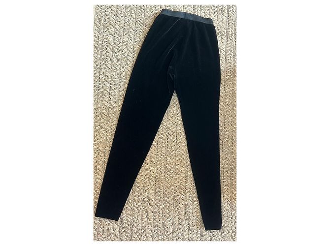 Chanel Samtleggings Schwarz - Ansicht 4
