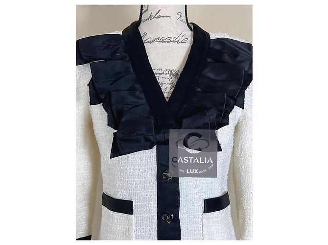 Chanel Ikonisches Tweedkleid von Claudia Schiffer 34 FR Roh - Ansicht 3