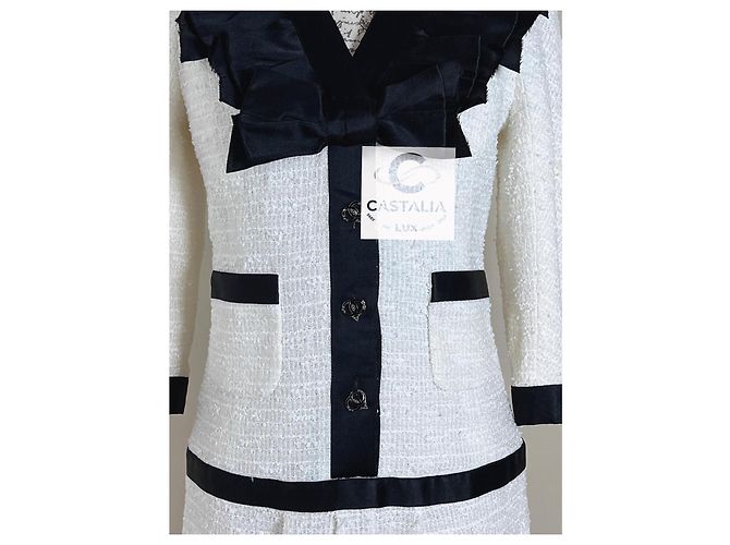 Chanel Ikonisches Tweedkleid von Claudia Schiffer 34 FR Roh - Ansicht 5