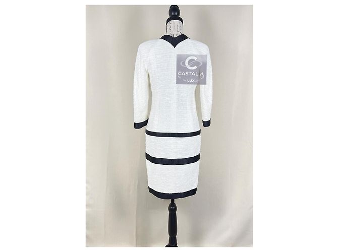 Chanel Ikonisches Tweedkleid von Claudia Schiffer 34 FR Roh - Ansicht 7