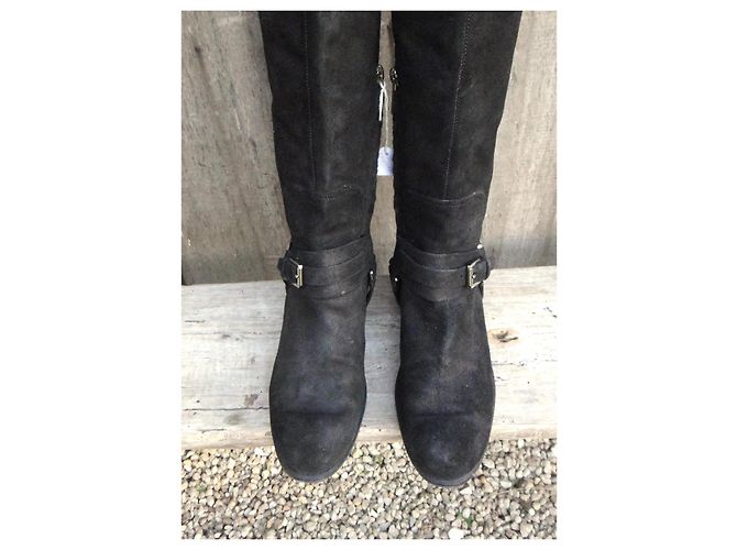 Botas Altas Dior Negras de Nubuck Negro - vista 3