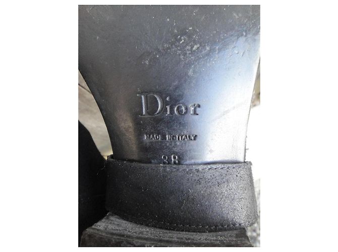Botas Altas Dior Negras de Nubuck Negro - vista 7