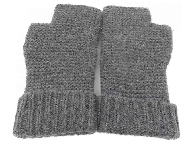 Hermès Guanti caldi in cashmere Hermes Marrone - vista 2