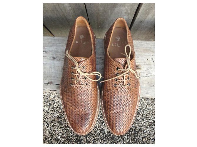 Scarpe derby Colisee De Sacha in pelle intrecciata marrone - vista 4