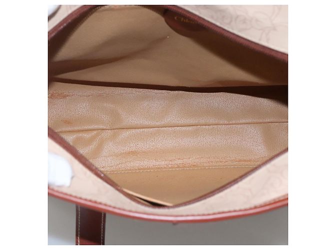 Chloé Borsa tote Chloe PVC beige Auth BA957 - vista 11