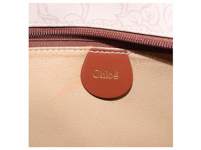 Chloé Borsa tote Chloe PVC beige Auth BA957 - vista 12