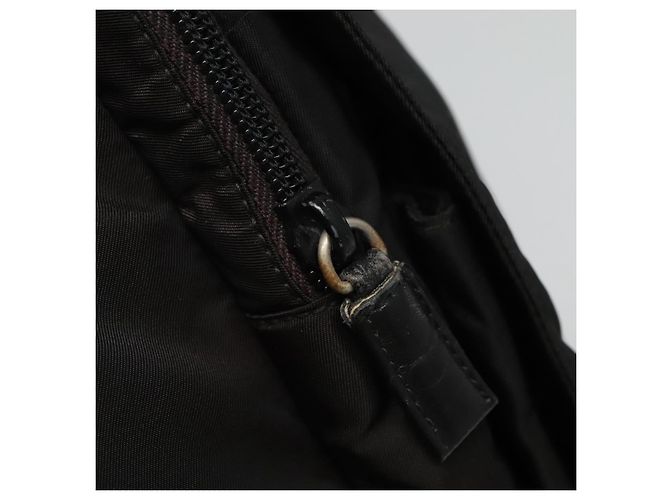 PRADA Schultertasche Nylon Schwarz Auth ep7984 - Ansicht 10