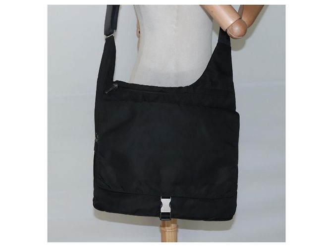 PRADA Schultertasche Nylon Schwarz Auth ep7984 - Ansicht 26