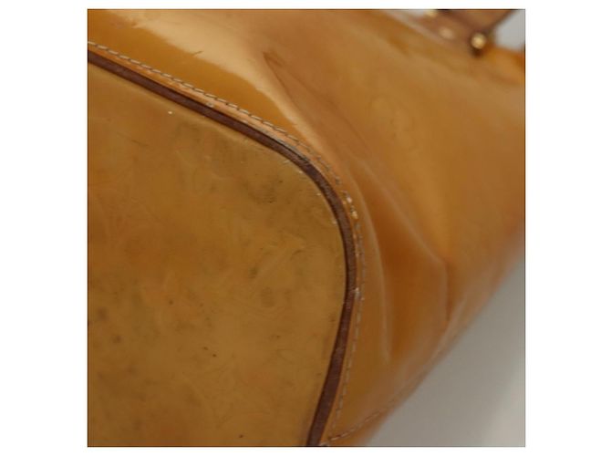 LOUIS VUITTON Monogram Vernis Borsa a Mano Houston Gialla M91121 LV Auth BA994 Giallo - vista 16