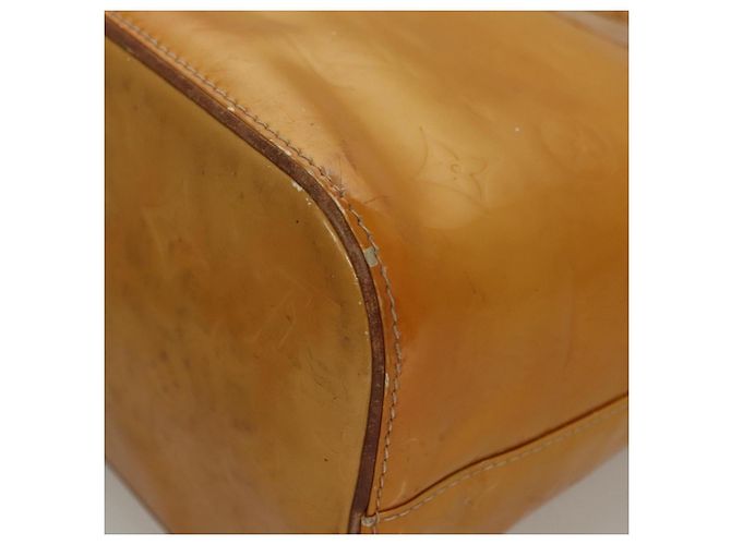 LOUIS VUITTON Monogram Vernis Borsa a Mano Houston Gialla M91121 LV Auth BA994 Giallo - vista 18