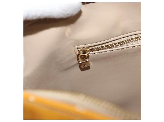 LOUIS VUITTON Monogram Vernis Borsa a Mano Houston Gialla M91121 LV Auth BA994 Giallo - vista 24