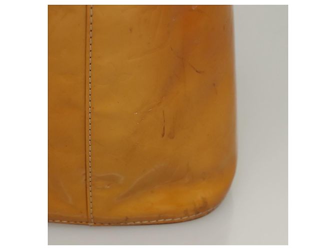 LOUIS VUITTON Monogram Vernis Borsa a Mano Houston Gialla M91121 LV Auth BA994 Giallo - vista 5