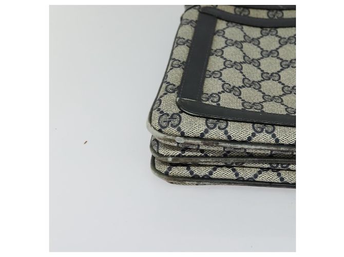 GUCCI GG Supreme Sherry Line Borsa a Spalla PVC Blu Navy Oro Rosso 010 378 Auth MY222 - vista 8