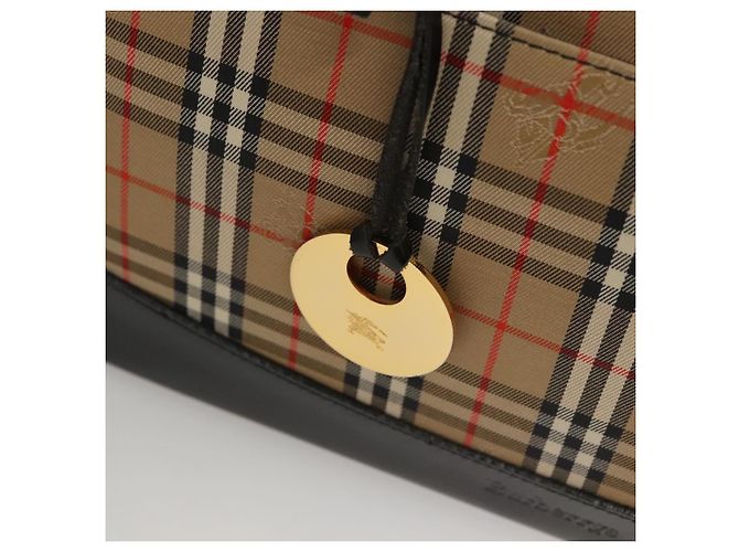 Autre Marque Burberrys Nova Check Handtasche aus Canvas Beige Auth sw208 - Ansicht 10
