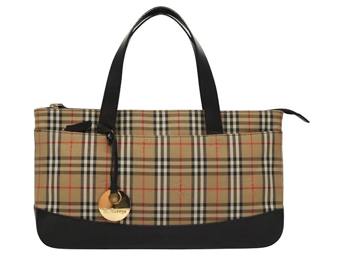 Autre Marque Burberrys Nova Check Handtasche aus Canvas Beige Auth sw208 - Ansicht 13